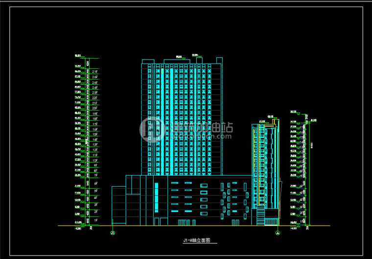 建筑图纸186商住楼景观建筑规划项目设计SU模型/CAD图纸/效果图方案设计