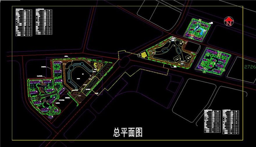 城市规划设计设计综合体设计文本/效果图/CAD总图平立剖施工图纸