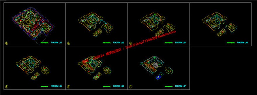 商业设计综合体建筑方案设计su模型+cad图纸