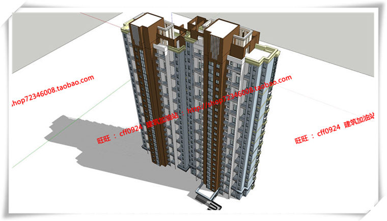 建筑图纸277小区高层住宅住宅比较齐全cad图纸/SU模型/草图模型/效建筑资源