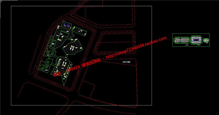 商业广场一套建筑方案设计cad图纸平立剖+方案文本