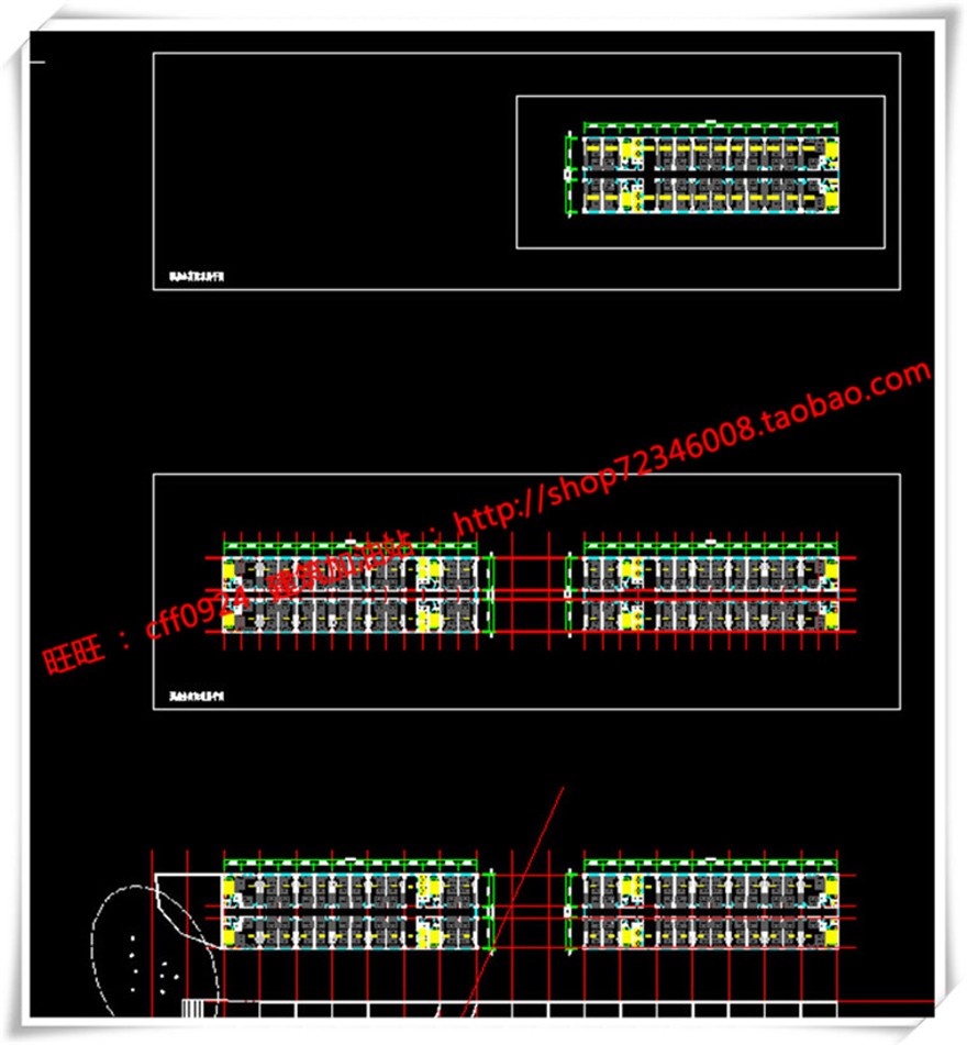 建筑图纸206商业三个方案商业/办公/公寓/餐饮有SU模型+cad图纸+文本