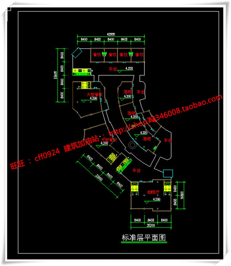 建筑图纸206商业三个方案商业/办公/公寓/餐饮有SU模型+cad图纸+文本