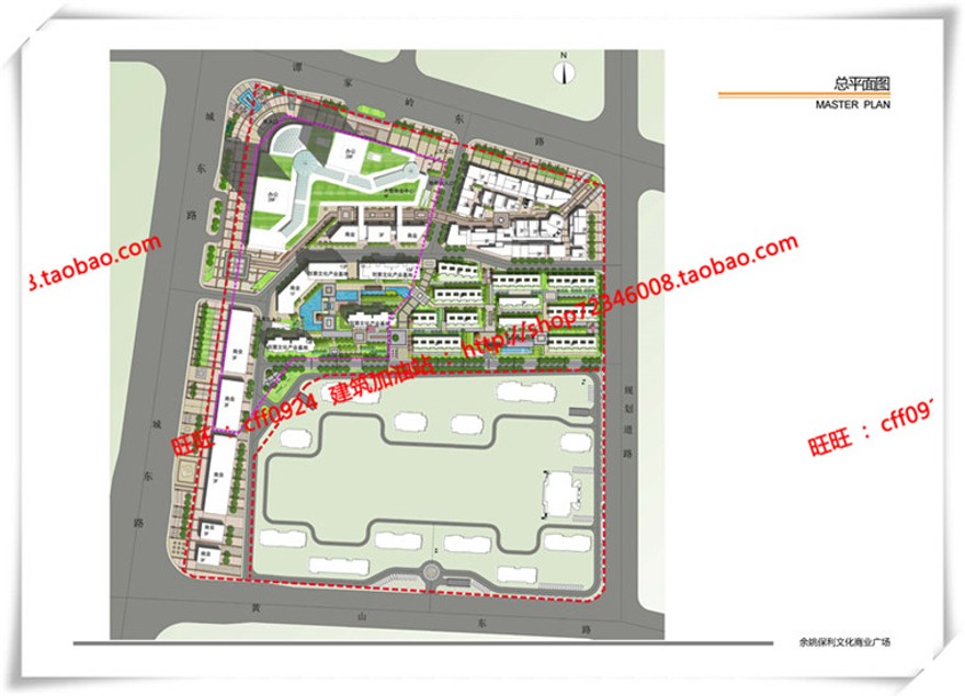 建筑图纸205保利商业广场/中标景观建筑规划项目SU模型+cad图纸+效果图+文本ppt