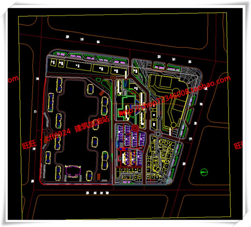 建筑图纸205保利商业广场/中标景观建筑规划项目SU模型+cad图纸+效果图+文本ppt