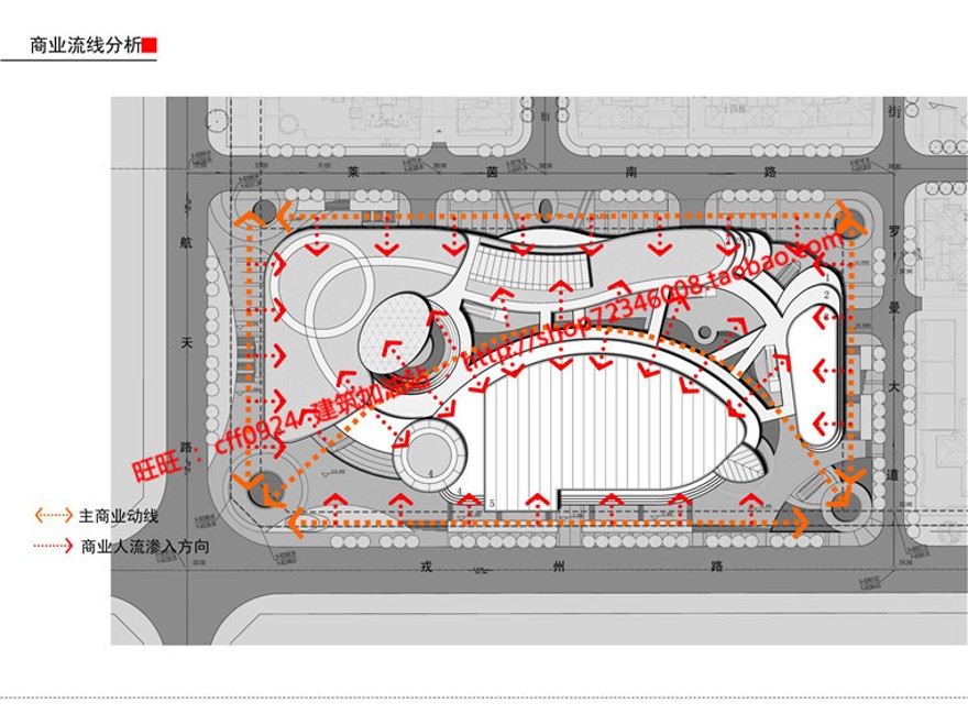 商业街cad图纸+su模型+效果图+文本商业中心百货超市建筑资源