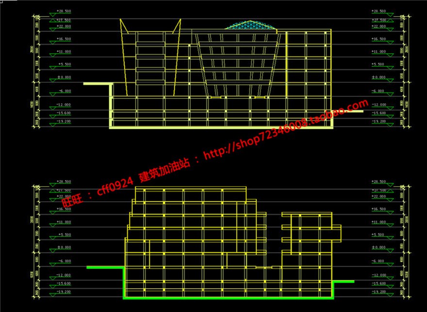 商业街cad图纸+su模型+效果图+文本商业中心百货超市建筑资源