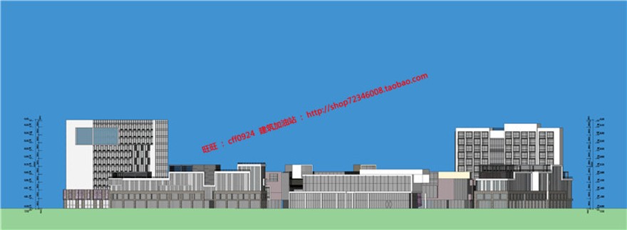 商业街区步行街办公酒店影院商场方案cad图纸su模型建筑资源