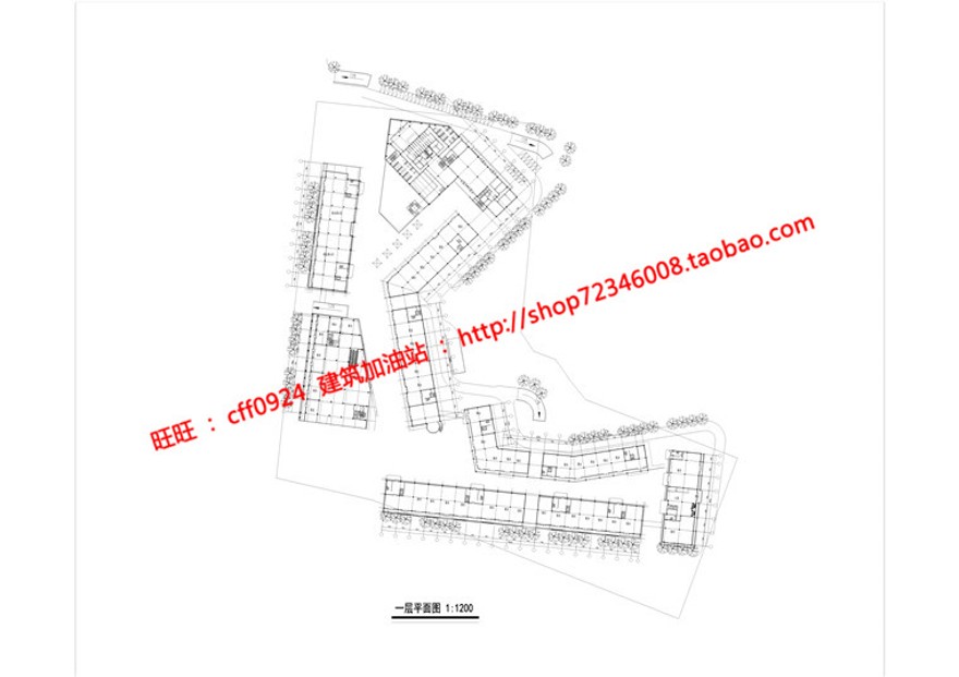 商业街区步行街办公酒店影院商场方案cad图纸su模型建筑资源