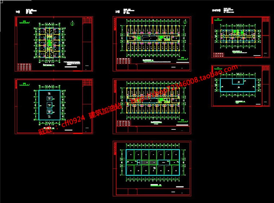 6层建筑旅馆方案设计cad图纸总图su模型