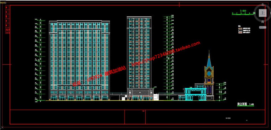 6层建筑旅馆方案设计cad图纸总图su模型