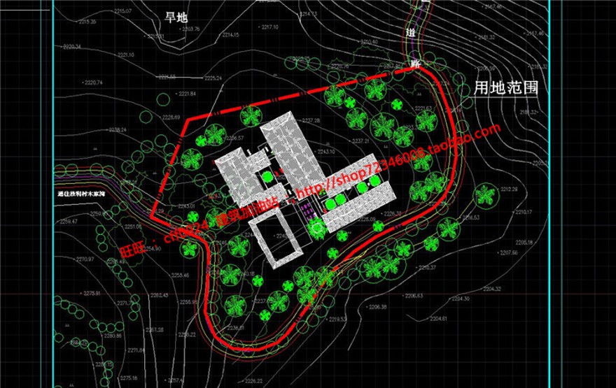 古典园林风格山地住宅旅馆方案设计cad图纸su模型展板效果图