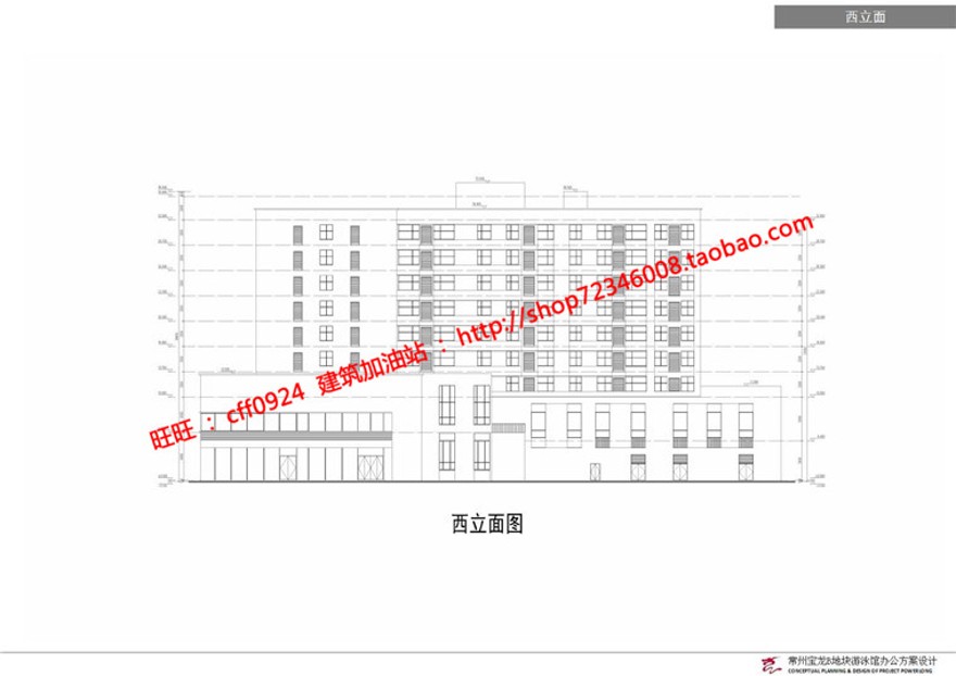 酒店式公寓游泳馆报批方案文本PPT设计cad平立剖效果图