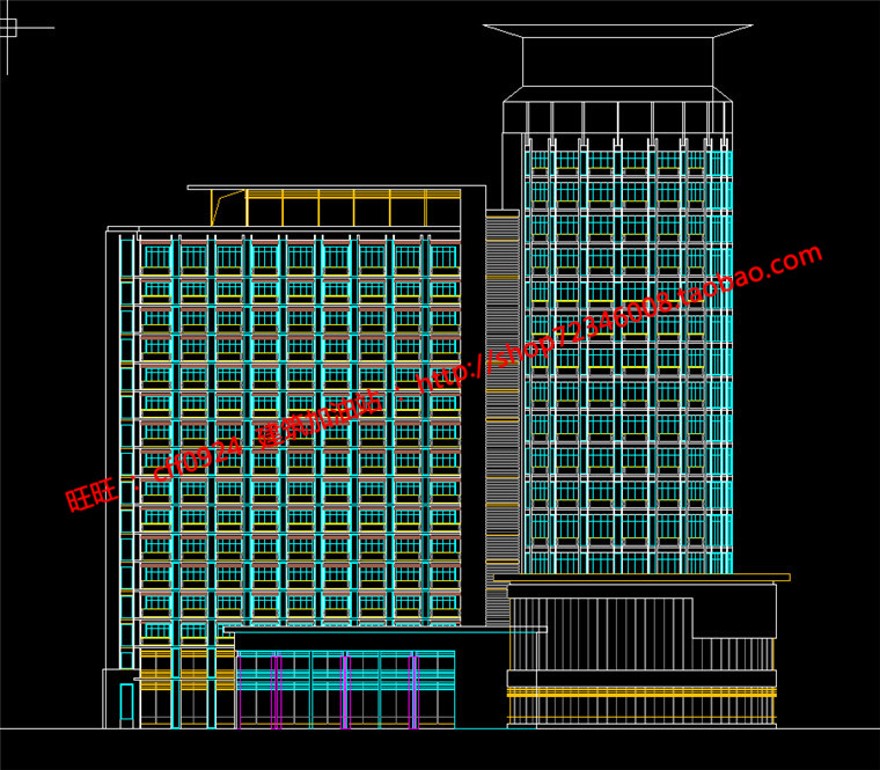 su模型+cad图纸+3Dmax+效果图全高档酒店现代风公建建筑建筑资源