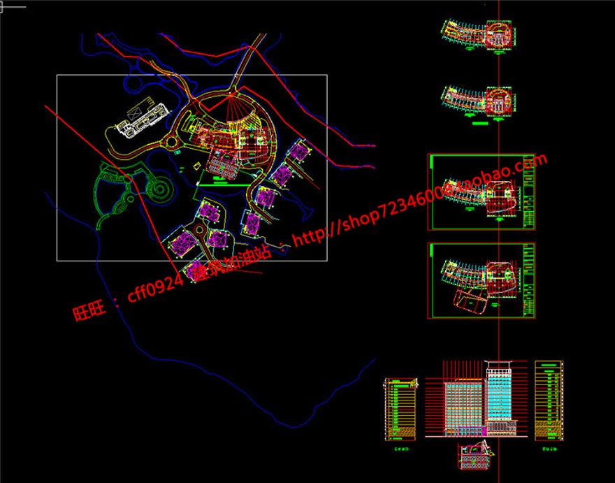 su模型+cad图纸+3Dmax+效果图全高档酒店现代风公建建筑建筑资源