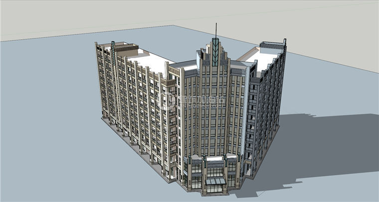 建筑图纸164酒店景观建筑规划项目设计su模型+模型酒店CAD方案图纸+效果图