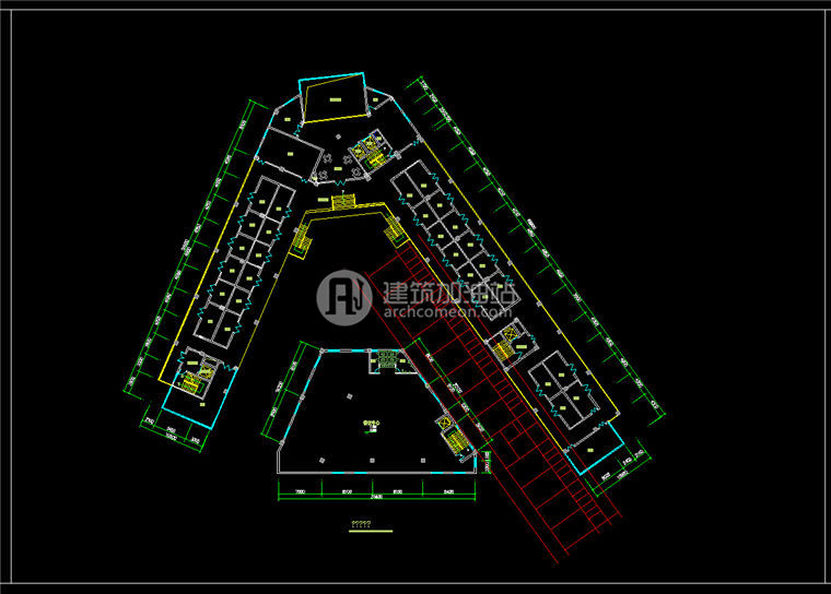 建筑图纸164酒店景观建筑规划项目设计su模型+模型酒店CAD方案图纸+效果图