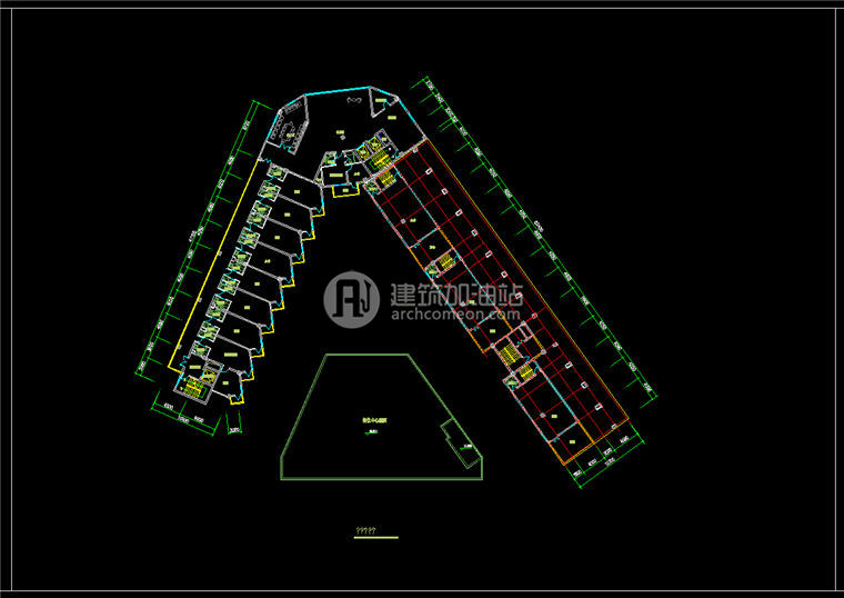 建筑图纸164酒店景观建筑规划项目设计su模型+模型酒店CAD方案图纸+效果图