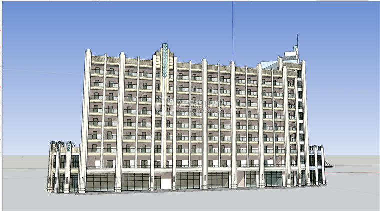 建筑图纸164酒店景观建筑规划项目设计su模型+模型酒店CAD方案图纸+效果图