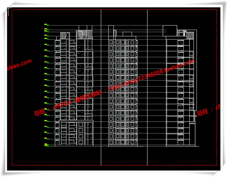 建筑图纸275小高层住宅住宅住宅建筑设计有SU模型/草图大师模型+cad图建筑资源