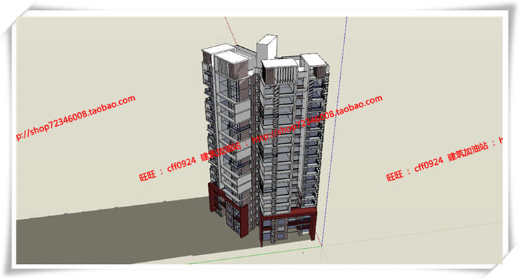 建筑图纸275小高层住宅住宅住宅建筑设计有SU模型/草图大师模型+cad图建筑资源