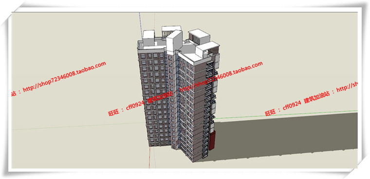 建筑图纸275小高层住宅住宅住宅建筑设计有SU模型/草图大师模型+cad图建筑资源