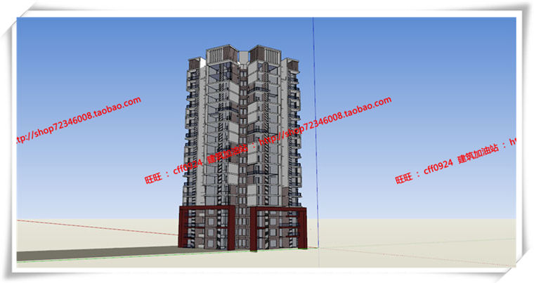 建筑图纸275小高层住宅住宅住宅建筑设计有SU模型/草图大师模型+cad图建筑资源