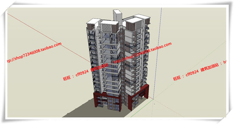 建筑图纸275小高层住宅住宅住宅建筑设计有SU模型/草图大师模型+cad图建筑资源