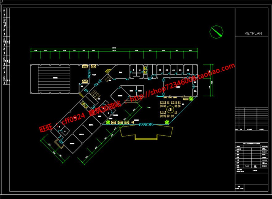 酒店宾馆建筑方案设计su模型+cad图纸