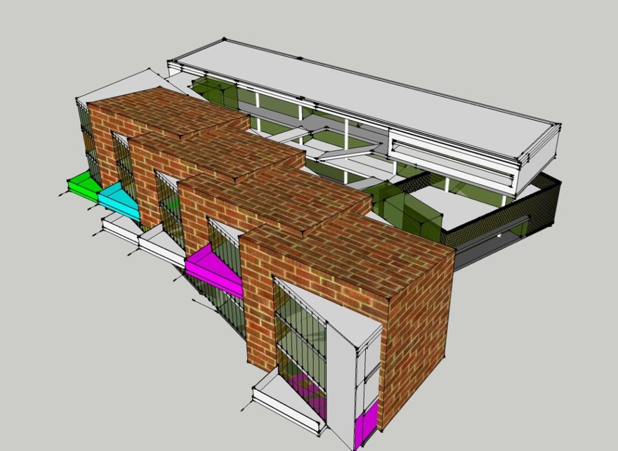 005十五班现代风风格幼儿园建筑方案设计（CAD+SU+效果图）