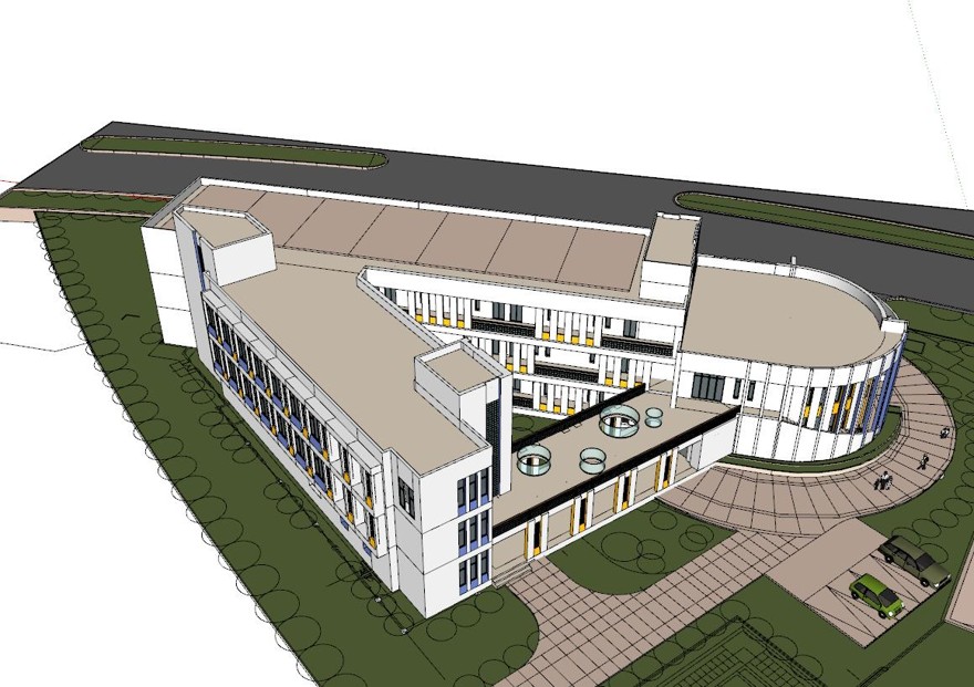 02912班幼儿园建筑方案设计（CAD+SU+效果图）