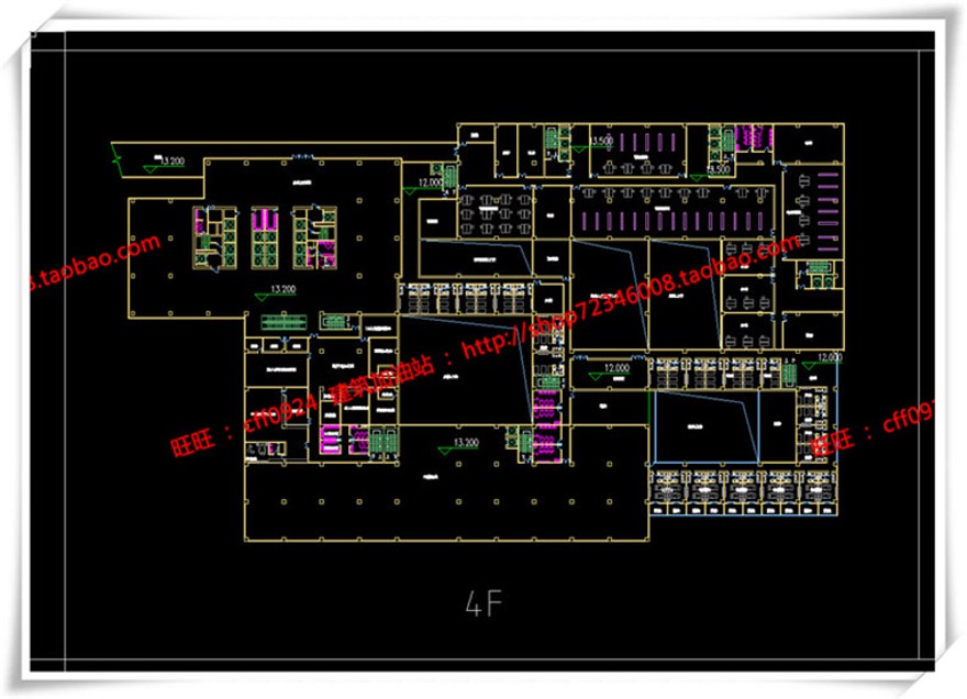 建筑图纸179四星级酒店建筑设计方案SU模型+cad详细方案图纸