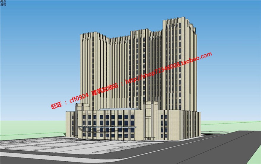 监察局检察院建筑设计cad图纸su模型效果图学生毕业建筑资源