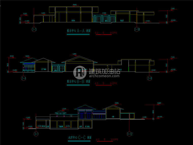 建筑图纸167酒店设计景观建筑规划项目酒店设计资料酒店cad图纸/SU模型方案图