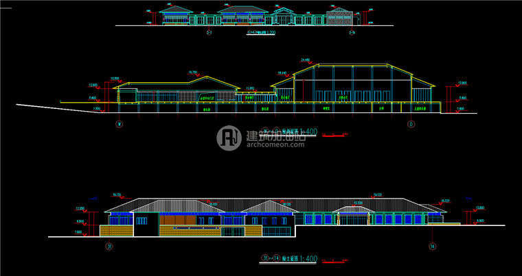 建筑图纸167酒店设计景观建筑规划项目酒店设计资料酒店cad图纸/SU模型方案图