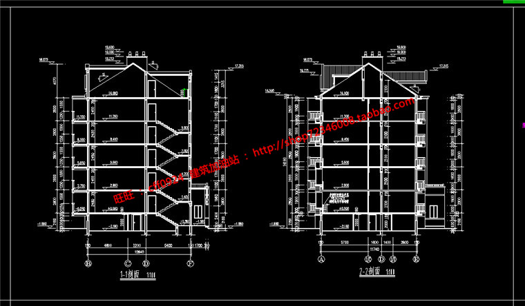 单体住宅6层联排住宅建筑方案设计su模型skp效果图cad建筑资源