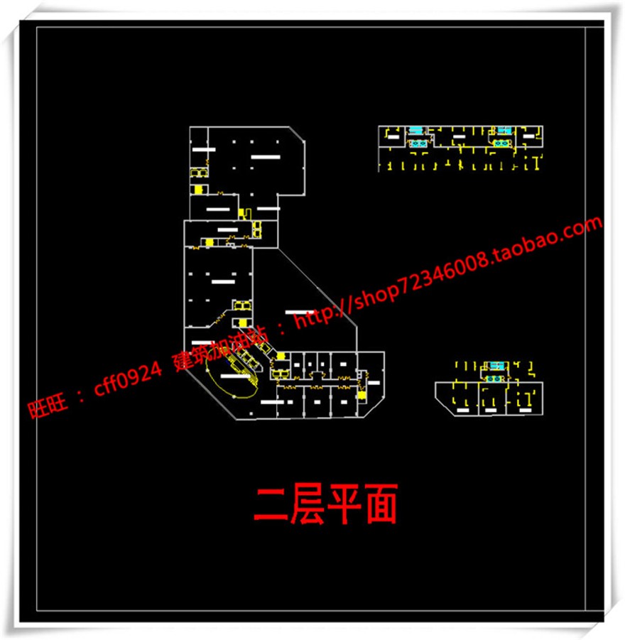 建筑图纸180萧山公建酒店/四星酒店cad平立面图纸+su模型+效果图+3D