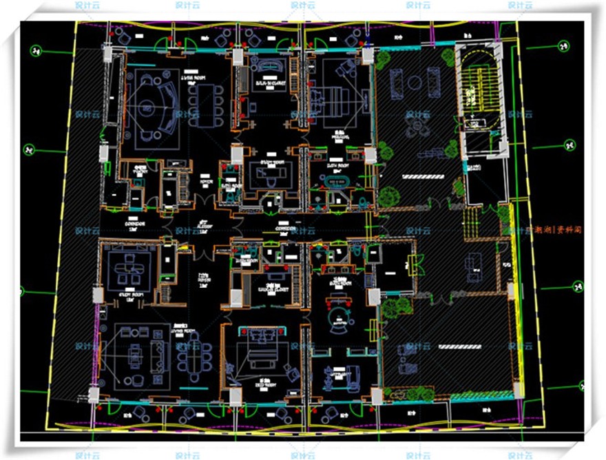 完整武汉洲际酒店金螳螂方案+效果图+CAD+机电水+实景图+建筑资源