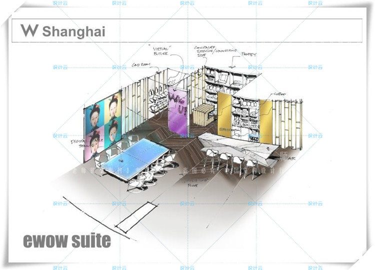 完整上海外滩W酒店效果图+CAD施工图+物料+实景图+方案