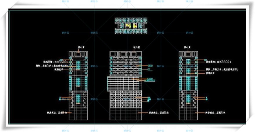 完整SOHO公寓酒店式公寓设计方案su模型效果图cad