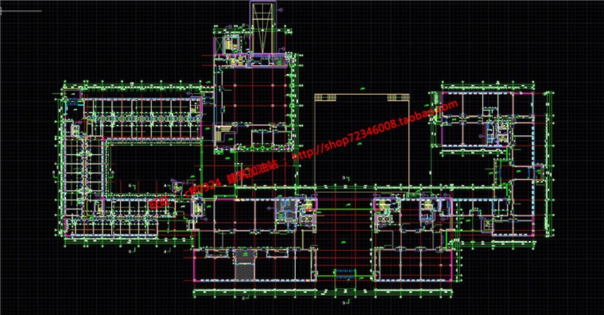 中石油公建总部基地办公楼厂区SU模型+CAD图纸施工图