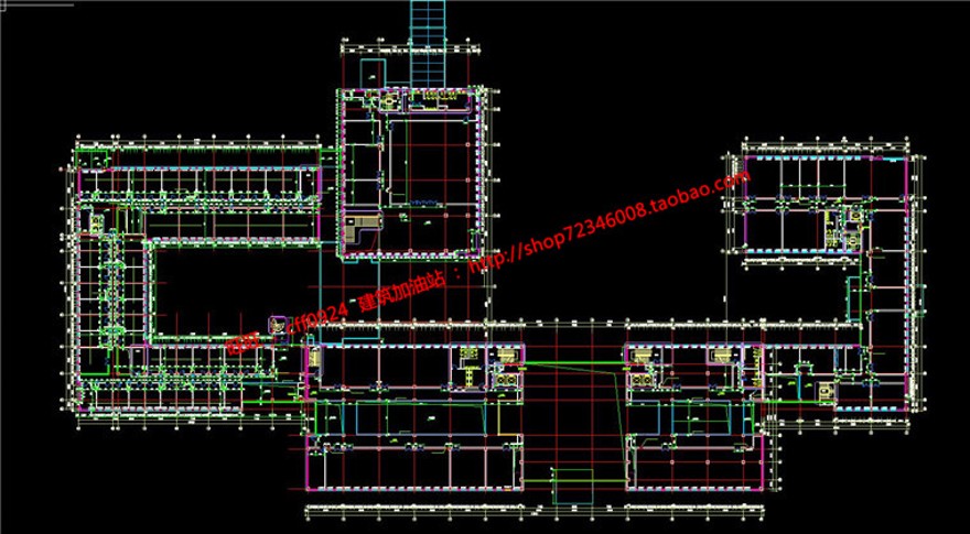 中石油公建总部基地办公楼厂区SU模型+CAD图纸施工图