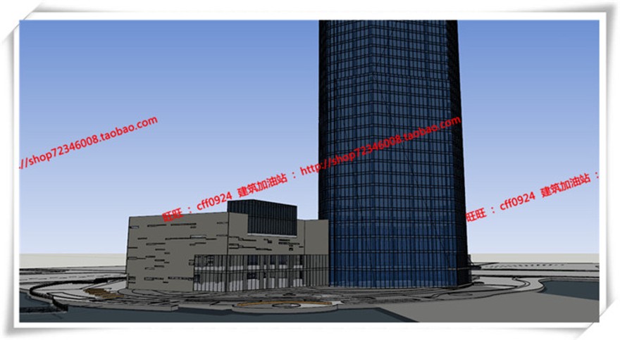 建筑资源84高层住宅办公设计SU模型+cad图纸+效果图+3Dmax