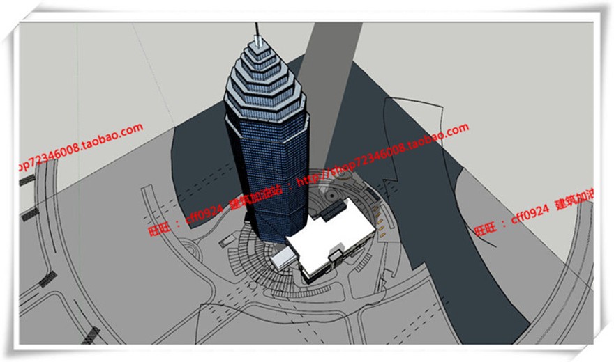 建筑资源84高层住宅办公设计SU模型+cad图纸+效果图+3Dmax