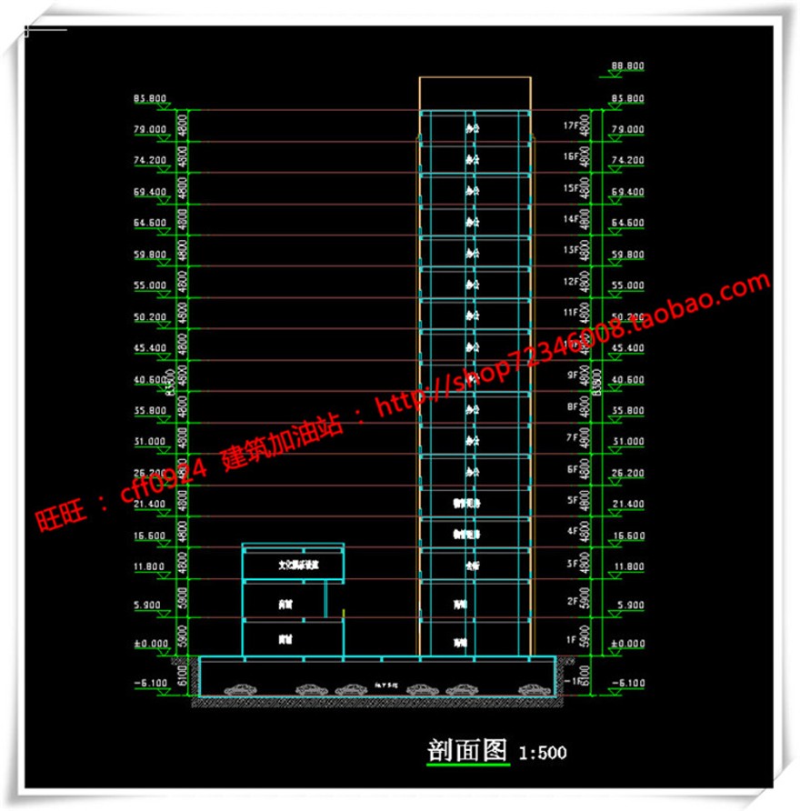 建筑图纸215商业设计综合体两个方案cad图纸+su模型+文本ppt