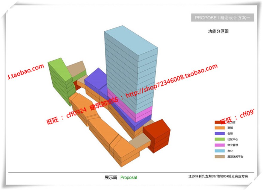 建筑图纸215商业设计综合体两个方案cad图纸+su模型+文本ppt