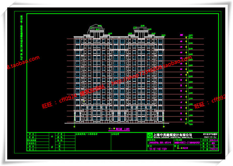 建筑图纸283新江湾-住宅高层住宅古典平面立面总图人视su模型/cad图纸/建筑资源