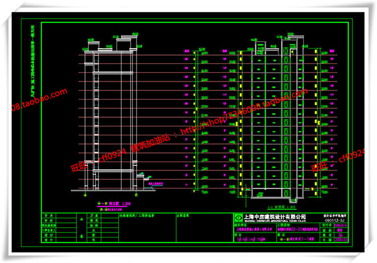 建筑图纸283新江湾-住宅高层住宅古典平面立面总图人视su模型/cad图纸/建筑资源
