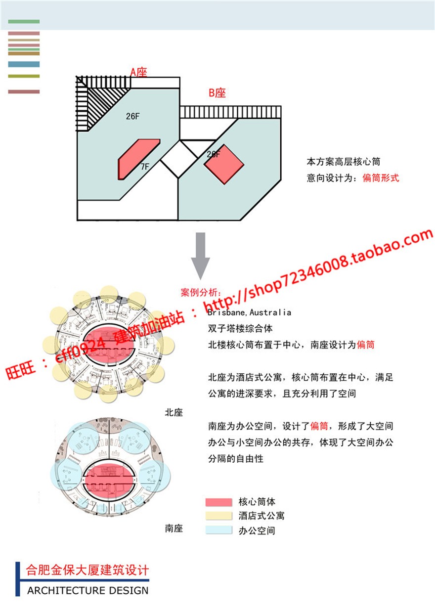 高层住宅办公楼写字楼现代风设计cad图纸方案文本效果图