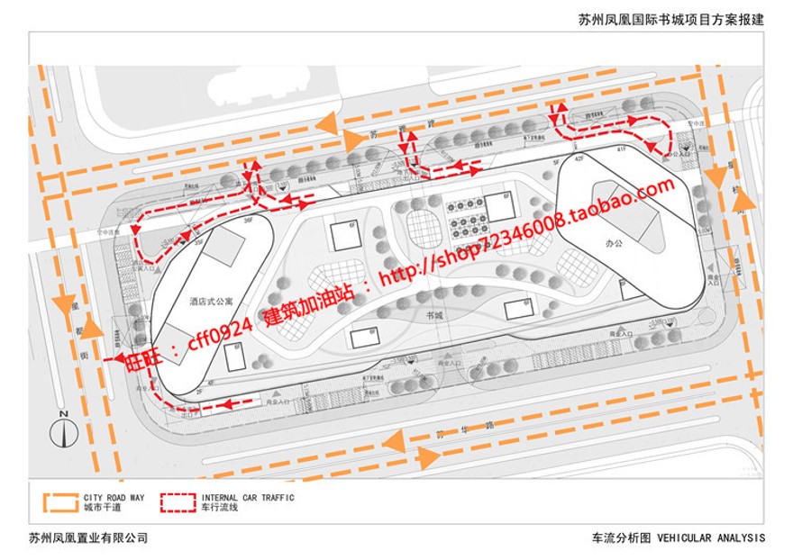 cad总图平立剖+效果图+文本超高层住宅现代风办公楼写字楼建筑资源